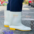 Ủng Cao Cổ Thùy Dương Trắng Đế Vàng