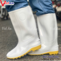 Ủng Cao Su VAC Trắng Đế Vàng
