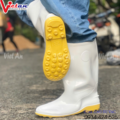 Ủng Cao Su VAC Trắng Đế Vàng