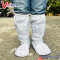 Ủng Vải Phòng Sạch Chống Tĩnh Điện Màu Trắng