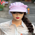 Nón Xếp Ly Silk Màu Hồng VANS-02