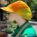 Nón Thực Phẩm Xếp Ly  Silk Màu Vàng Nghệ VANS-03