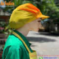 Nón Thực Phẩm Xếp Ly  Silk Màu Vàng Nghệ VANS-03