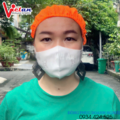 Nón Lưới Bánh Tiêu Tròn Màu Cam VANL-02