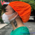 Nón Lưới Bánh Tiêu Tròn Màu Cam VANL-02