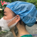 Nón Lưới Bánh Tiêu Tròn Xanh Biển VANL-04