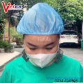Nón Lưới Bánh Tiêu Tròn Xanh Biển VANL-04