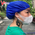 Nón Lưới Bánh Tiêu Tròn Màu Xanh Bích VANL-03