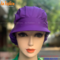Nón Thực Phẩm Xếp Ly Silk Màu Tím VANS-05