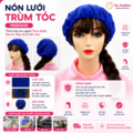 Nón Lưới Bánh Tiêu Tròn Màu Xanh Bích VANL-03