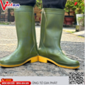 Ủng Cao Cổ TGP Màu Xanh Rêu Đế Vàng