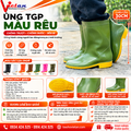 Ủng Cao Cổ TGP Màu Xanh Rêu Đế Vàng