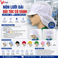 Nón Búi Tóc Silk  Phối Lưới Màu Trắng VANBT-07