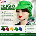 Nón Búi Tóc Kaki Phối Lưới Màu Xanh Lá VANBT-05