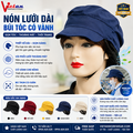 Nón Búi Tóc Kaki Phối Lưới Màu Xanh Đen VANBT-06