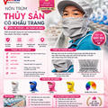 Nón Trùm Thủy Sản Có Khẩu Trang Màu Xám VAKT-07