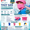 Nón Trùm Thủy Sản Có Khẩu Trang Màu Hồng VAKT-06