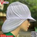 Nón Búi Tóc Silk  Phối Lưới Màu Trắng VANBT-07