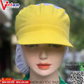 Nón Búi Tóc Phối Lưới Màu Vàng VANBT-03