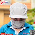 Nón Trùm Thủy Sản Có Khẩu Trang Màu Xám VAKT-07
