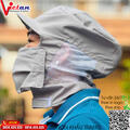 Nón Trùm Thủy Sản Có Khẩu Trang Màu Xám VAKT-07