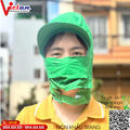 Nón Trùm Thủy Sản Có Khẩu Trang Màu Xanh Lá VAKT-05