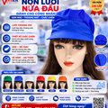 Nón Lưới Nửa Đầu Xanh Bích NLNĐ-04
