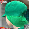 Nón Búi Tóc Silk Phối Lưới Màu Xanh Lá VANBT-09