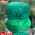 Nón Búi Tóc Silk Phối Lưới Màu Xanh Lá VANBT-09