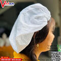 Nón Bánh Tiêu Phòng Sạch Tĩnh Điện Màu Trắng BTPS-01