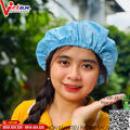 Nón Bánh Tiêu Phòng Sạch Tĩnh Điện Màu Xanh BTPS-02