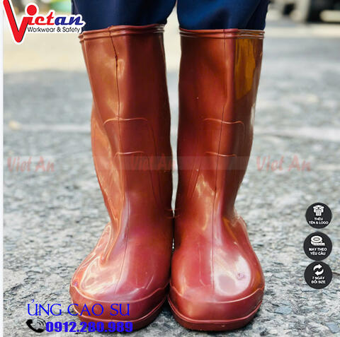 Ủng Cao Cổ TGP Màu Nâu