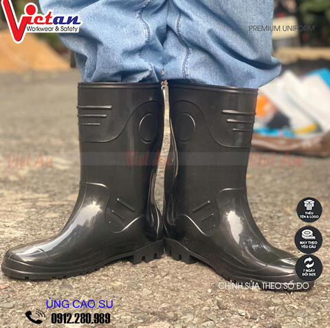 Ủng Cao Su VAC Màu Đen