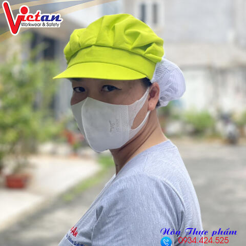 Nón Thực Phẩm Xếp Ly Kaki VAXL-11