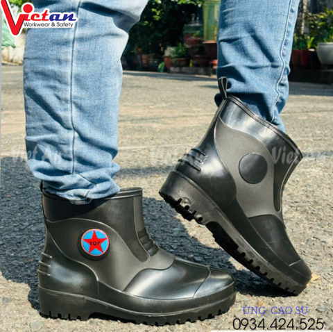 Ủng lùn thấp cổ TQP Đen