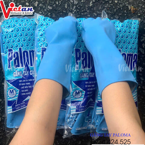 Găng Tay Cao Su Paloma Xanh Dương GTCS10