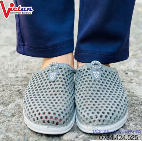 Dép Sục Có Lỗ Không Quai Mài Xám VADN01