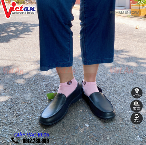 Giày Tây Không Lỗ Màu Đen VAC-E0951