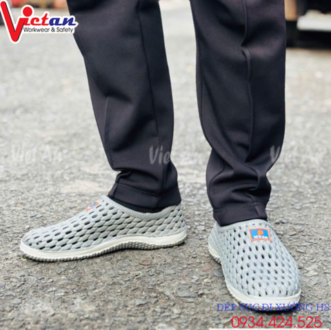 Giày Sục Hoa San Màu Xám VADN-05