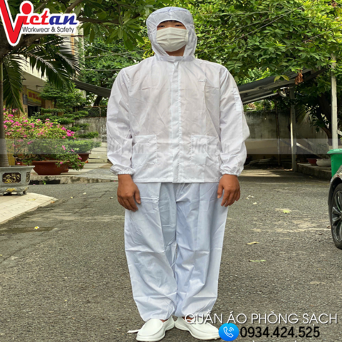 Áo Liền Nón Quần Rời Phòng Sạch VALN-01