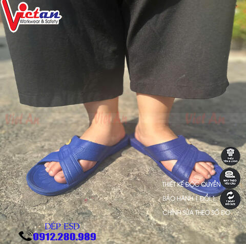 Dép Tĩnh Điện ESD Màu Xanh ESD-01