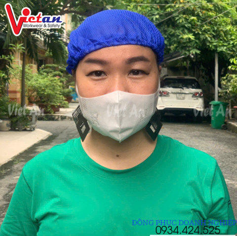 Nón Lưới Bánh Tiêu Tròn Màu Xanh Bích VANL-03