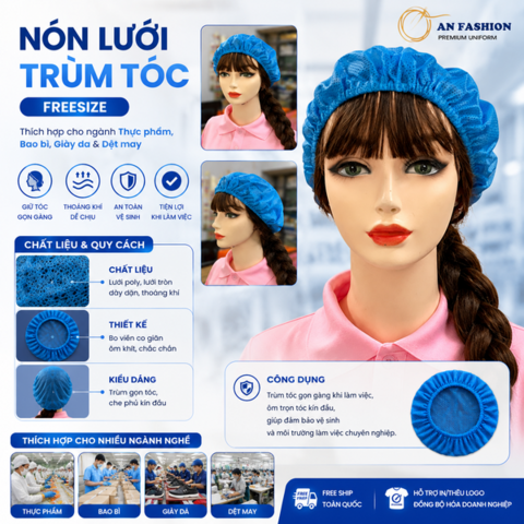 Nón Bánh Tiêu Lưới Màu Xanh Yamaha VANL-05