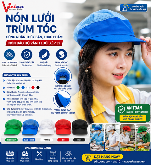 Nón Lưới Nửa Đầu Xanh Dương Đậm NLNĐ-07