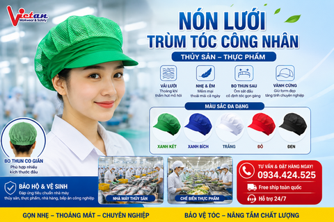 Nón Lưới Nửa Đầu Màu Xanh Lá NLNĐ-05