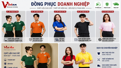ÁO THUN ĐỒNG PHỤC VIỆT AN – GIẢI PHÁP ĐỒNG PHỤC CHUYÊN NGHIỆP CHO DOANH NGHIỆP