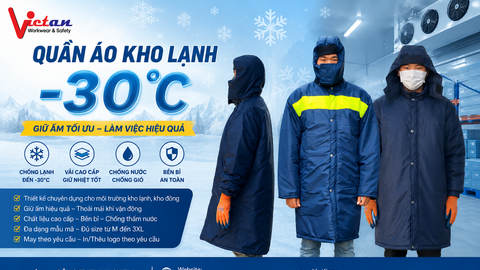 Quần Áo Kho Lạnh -30 Độ – Giữ Ấm Tốt, Bảo Hộ Chuyên Dụng