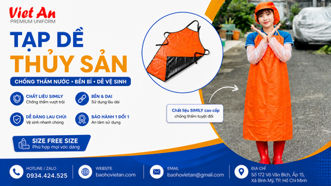Tạp Dề Simili PVC Chống Thấm – “Lớp Giáp” Không Thể Thiếu Trong Ngành Thủy Sản