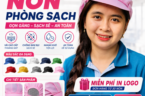 Nón Phòng Sạch Chống Tĩnh Điện Màu Hồng Nhạt VAPS-02