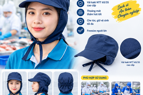 Nón Cột Dây Màu Xanh Đen VACD-06
